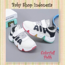 S992 Sepatu Kets Anak Import Sepatu Anak Branded Sepatu Sneakers Anak Putih NikkeAirr  large